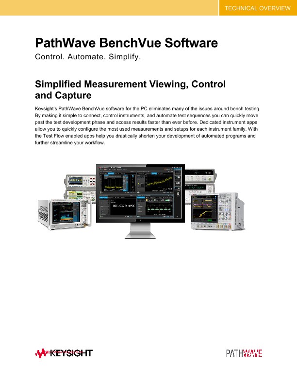 Pathwave Benchvue Software Pdf Asset Page Keysight